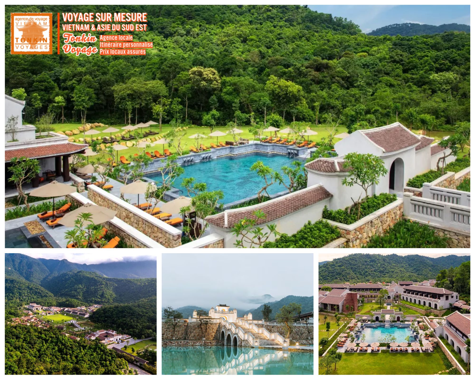 Les plus belles piscine h&ocirc;tel resort du Vietnam Legacy Yen Tu une piscine dans un d&eacute;cor historique et spirituel